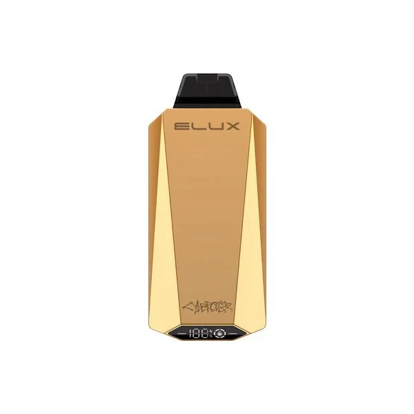 Elux Cyberover 15000 Puffs Prefilled Vape Kit Box of 10, Golden Colour