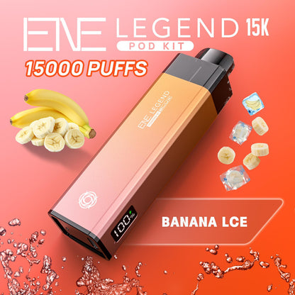 Elux ENE Legend 15k Puffs Prefilled Pod Kit Box of 5, Banana Ice Flavour