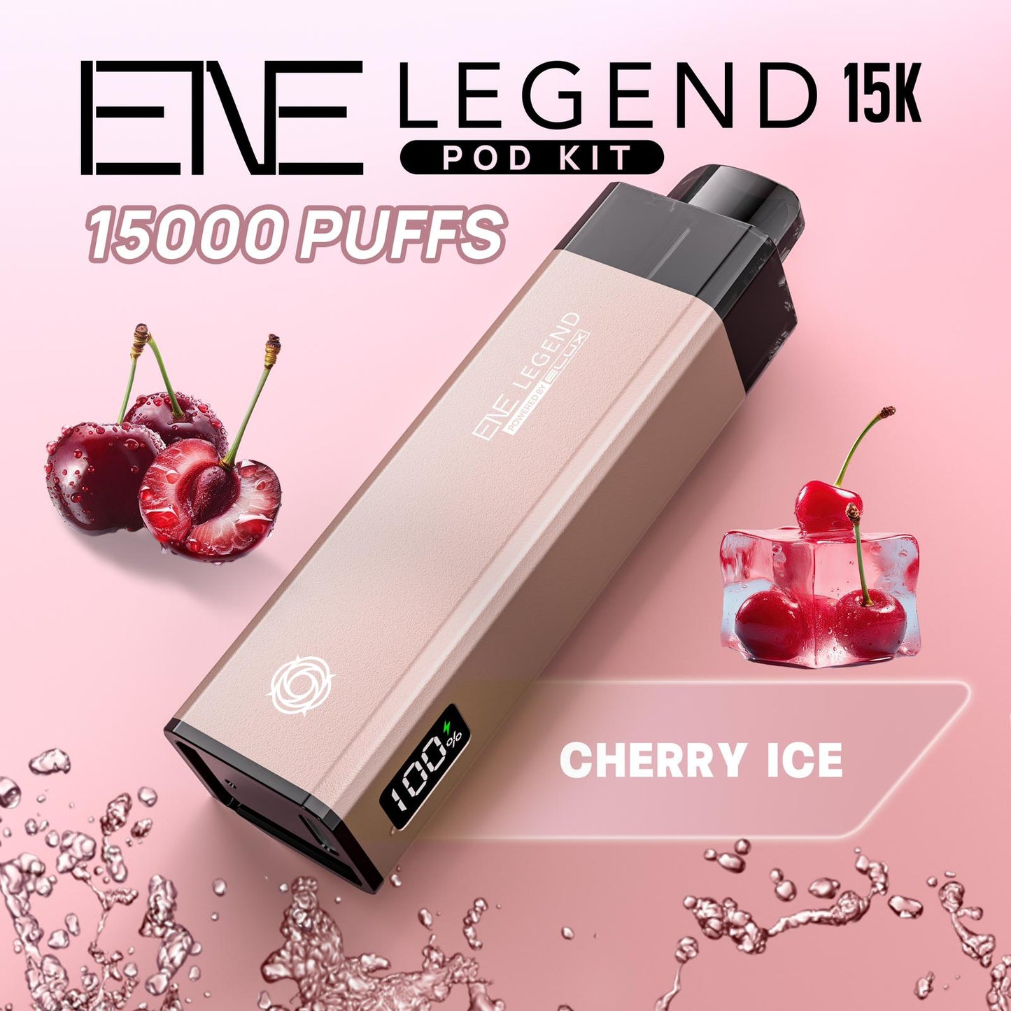 Elux ENE Legend 15k Puffs Prefilled Pod Kit Box of 5, Cherry Ice Flavour