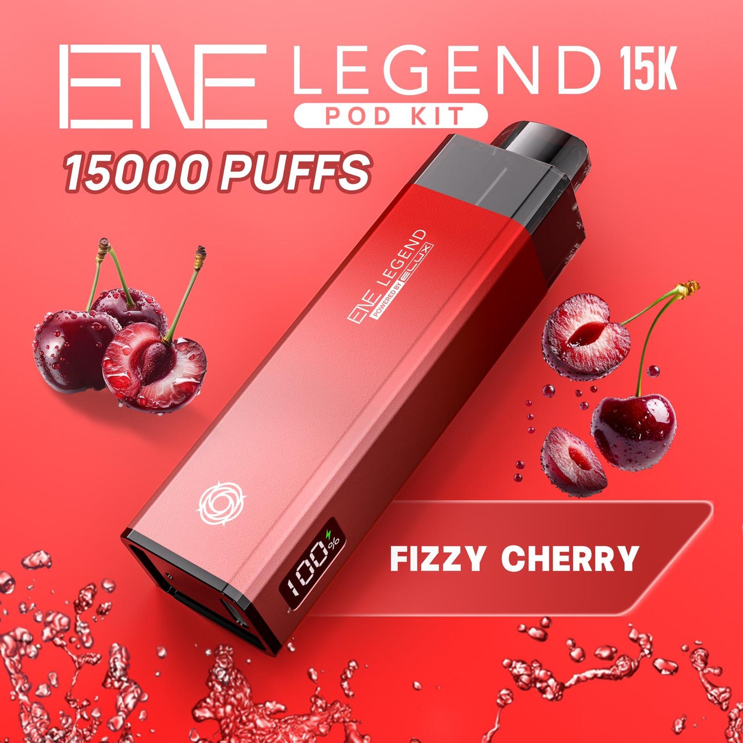Elux ENE Legend 15k Puffs Prefilled Pod Kit Box of 5, Fizzy Cherry Flavour