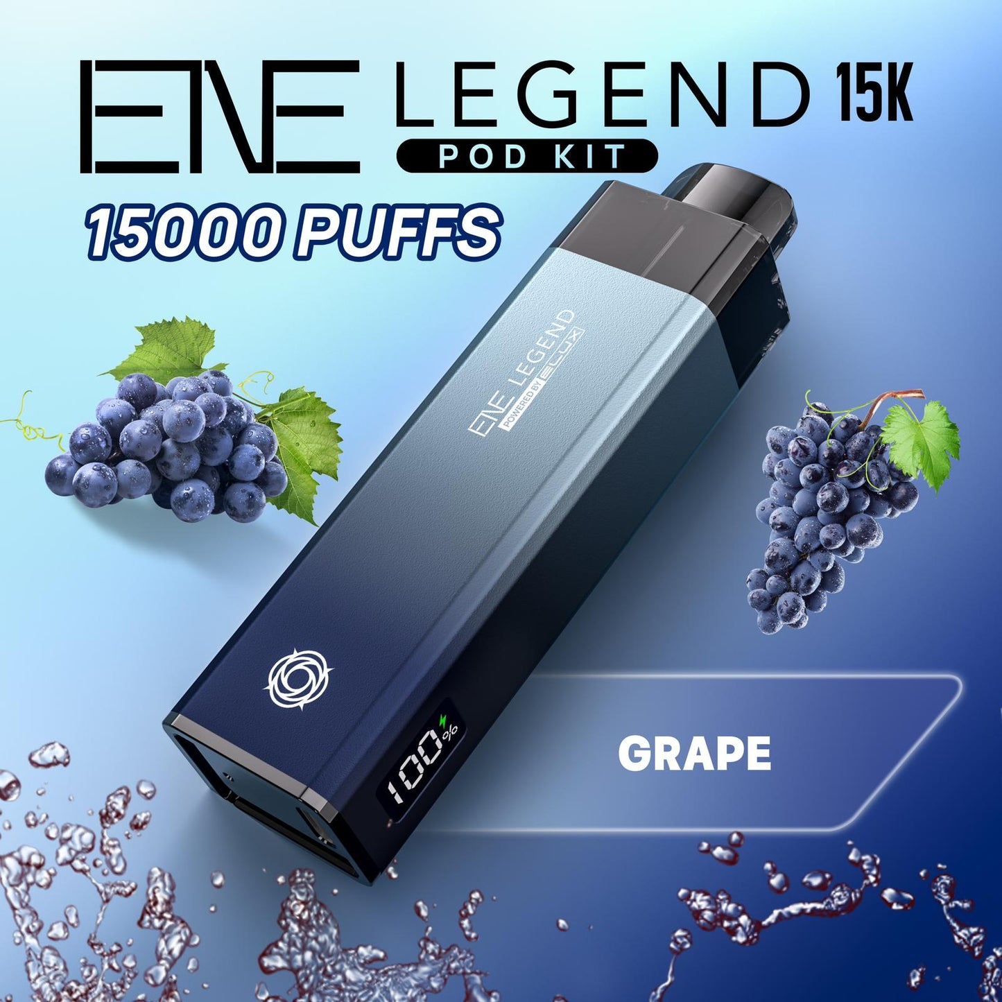 Elux ENE Legend 15k Puffs Prefilled Pod Kit Box of 5, Grape Flavour