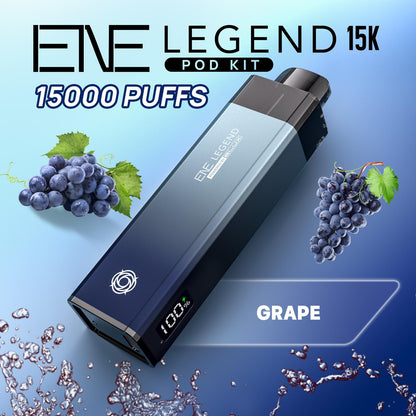 Elux ENE Legend 15k Puffs Prefilled Pod Kit Box of 5, Grape Flavour