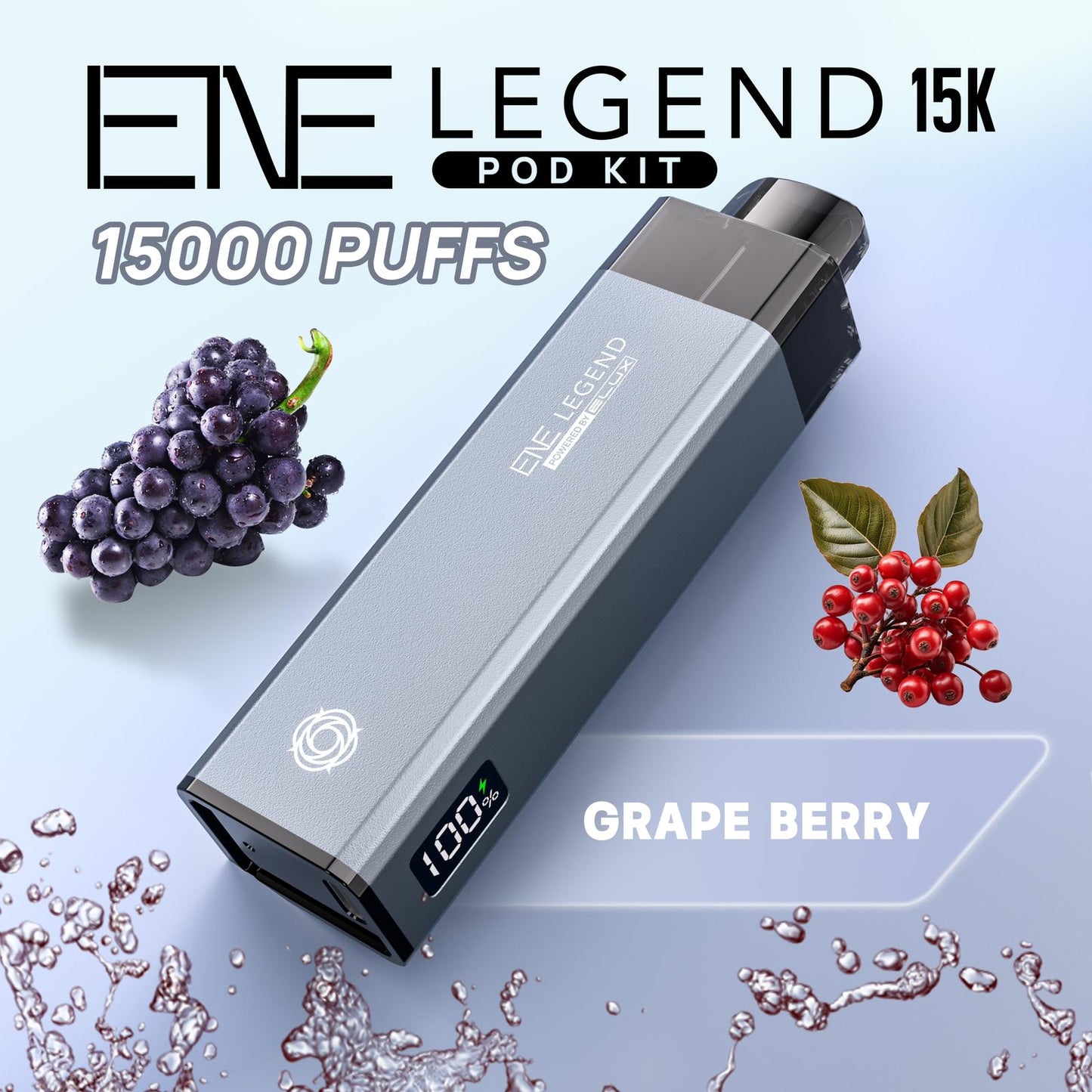 Elux ENE Legend 15k Puffs Prefilled Pod Kit Box of 5, Grape Berry Flavour