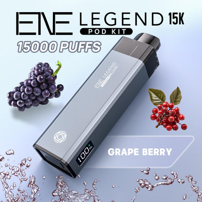 Elux ENE Legend 15k Puffs Prefilled Pod Kit Box of 5, Grape Berry Flavour