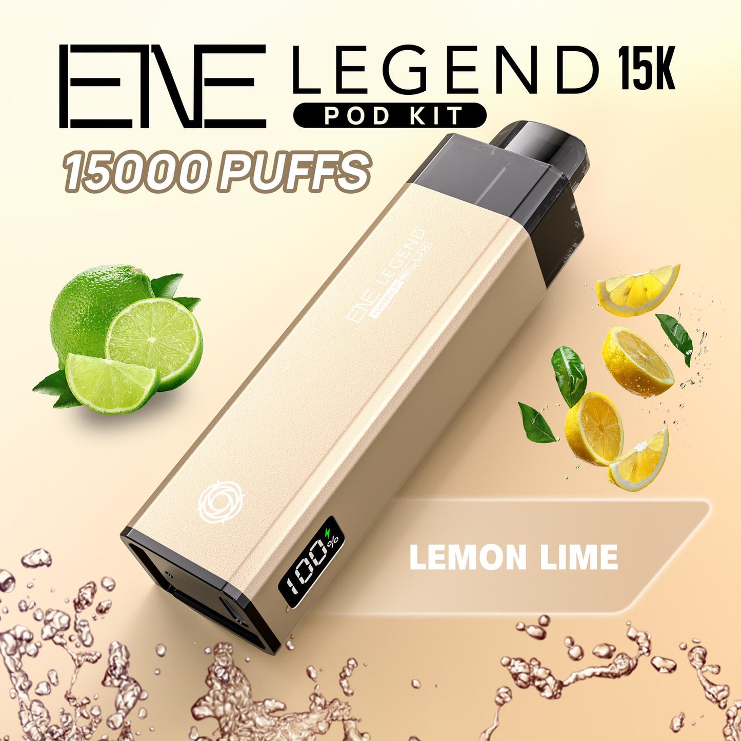 Elux ENE Legend 15k Puffs Prefilled Pod Kit Box of 5, Lemon Lime Flavour