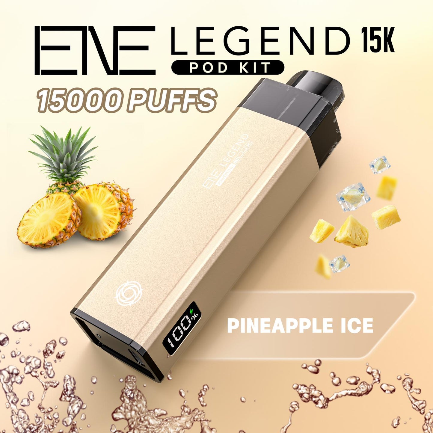 Elux ENE Legend 15k Puffs Prefilled Pod Kit Box of 5, Pineapple Ice Flavour