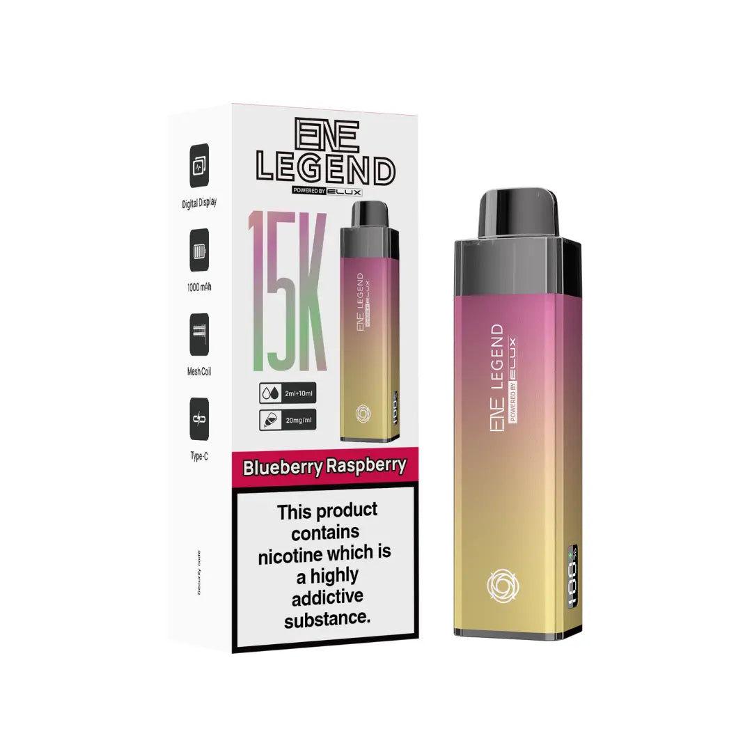 Elux ENE Legend 15K Pod Vape Kit In Blueberry Raspberry Colour