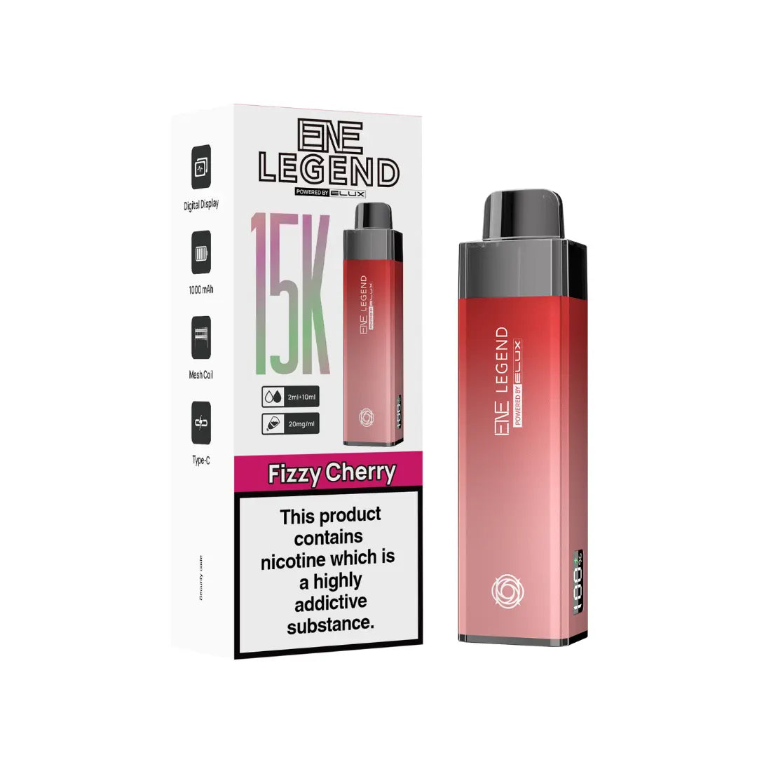 Elux ENE Legend 15K Pod Vape Kit In Fizzy Cherry Colour