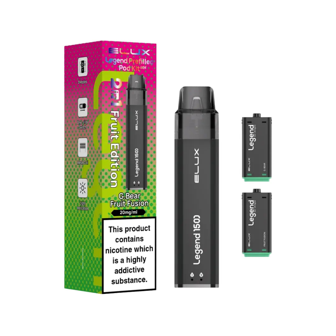 Elux Legend 1500 Prefilled Pod Kit - Fruit Edition - G Bear & Fruit Fusion Flavours 
