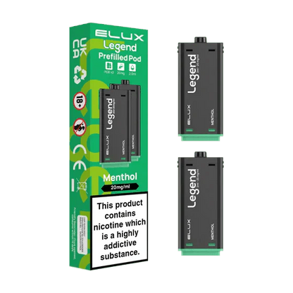 Elux Legend 1500 Replacement Pods Pack of 2 - Wholesale Price !