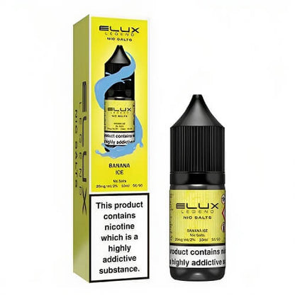 Elux Legend Nic Salt E Liquid 10ml  Box of 10, Bnanan Ice Flavour