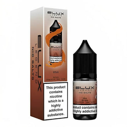 Elux Legend Nic Salt E Liquid 10ml Box of 10, Cola Flavour