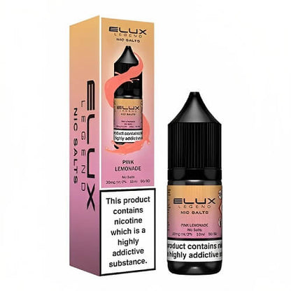 Elux Legend Nic Salt E Liquid 10ml Box of 10, Pink Lemonade Flavour