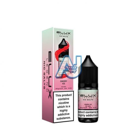 Elux Nic Salt E Liquid Box of 10, Cherry Ice Flavour