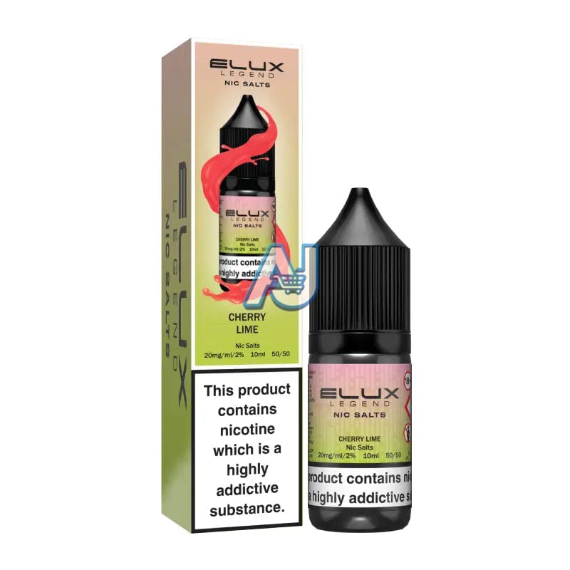 Elux Nic Salt E Liquid Box of 10, Cherry Lime Flavour