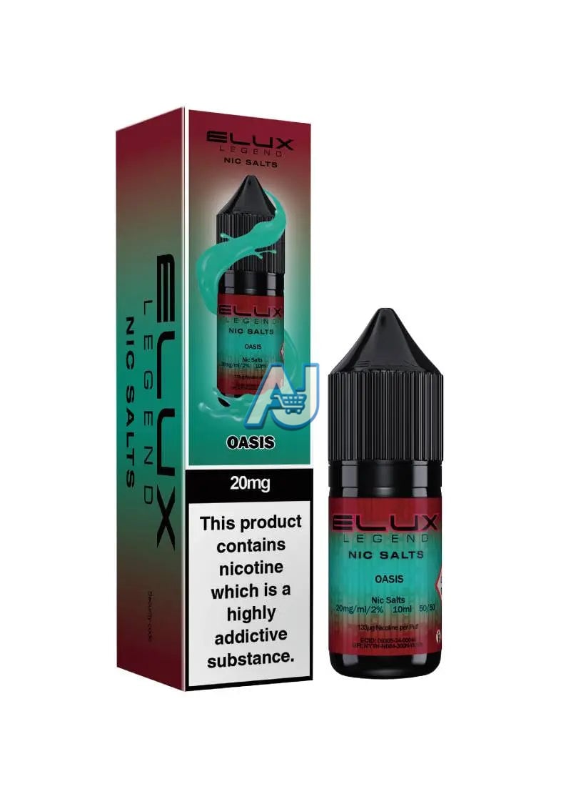 Elux Nic Salt E Liquid Box of 10, Qasis Flavour