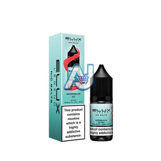 Elux Nic Salt E Liquid Box of 10, Watermelon Ice Flavour