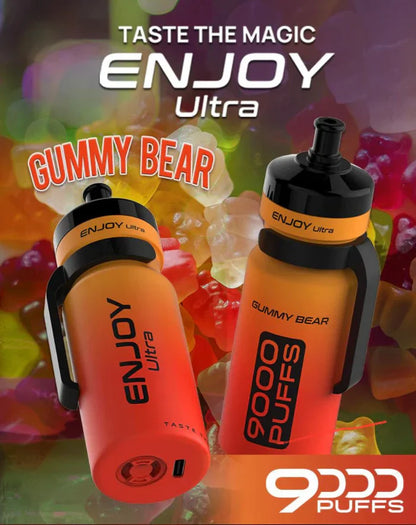 Enjoy Ultra 9000 Puffs Prefilled Vape Pod Kit Box of 10, Gummy Bear Flavour