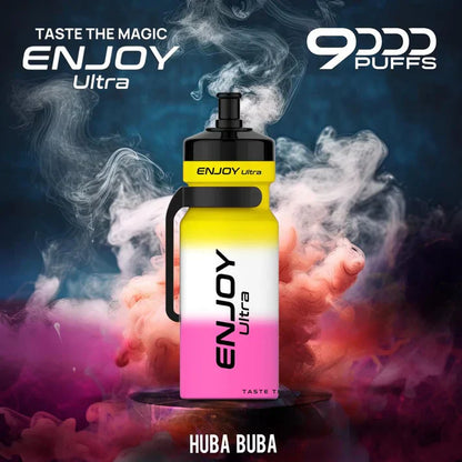 Enjoy Ultra 9000 Puffs Prefilled Vape Pod Kit Box of 10, Huba Buba Flavour