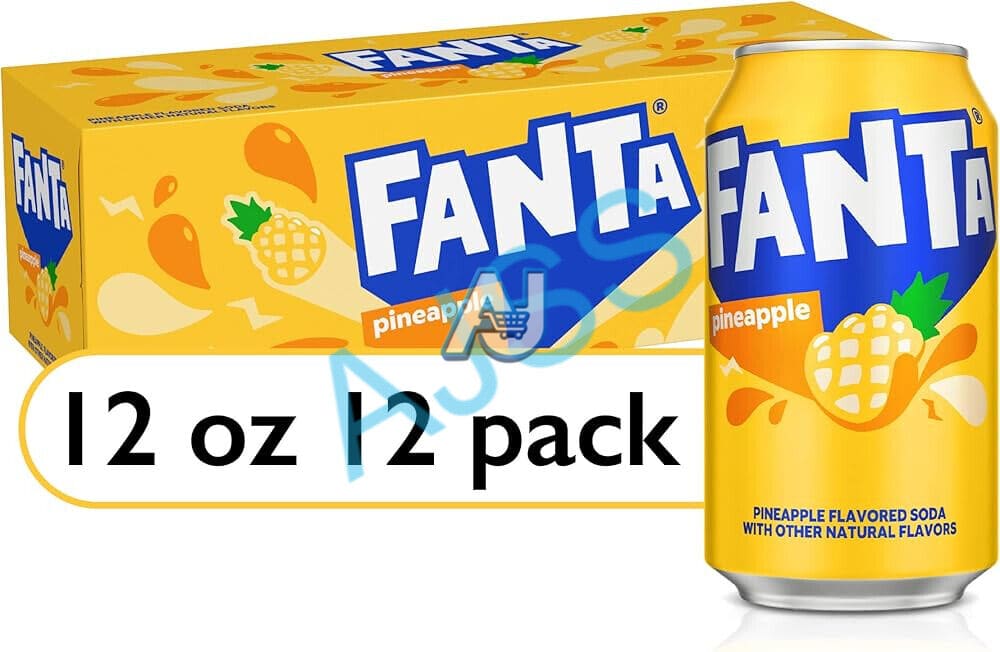 12 Soda Cans, Pineapple Flavour, Aj Superstore