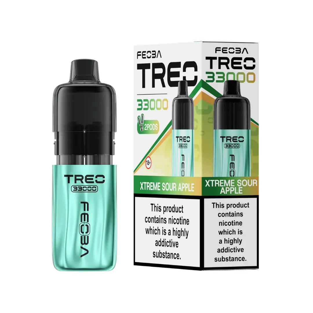 Feoba Treo 33K Prefilled Xtreme Sour Apple Flavour Pod Vape Kit