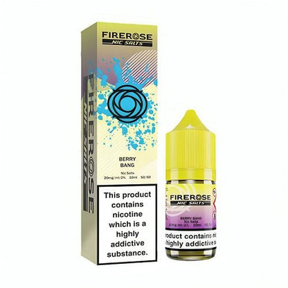 Firerose 5000 10ml Nic Salt E Liquid Pack of 10, Berry Bang Flavour