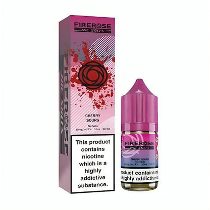Firerose 5000 10ml Nic Salt E Liquid Pack of 10, Cherry Sours Flavour