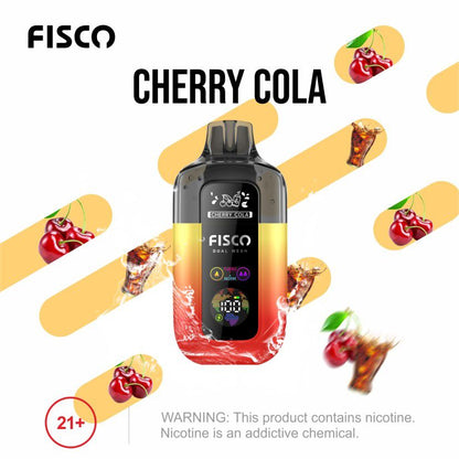 Fisco Point Pro 7000 Puff Prefilled Pod Kit Box of 5, Cherry Cola Flavour