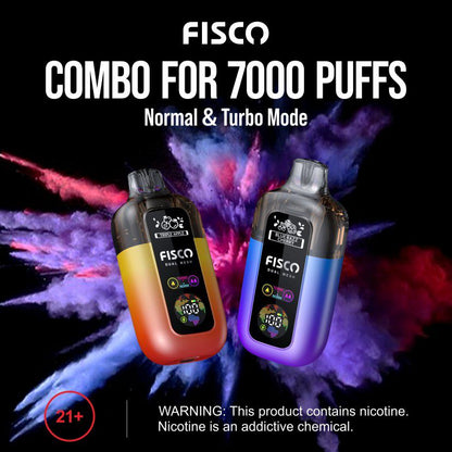 Fisco Point Pro 7000 Puff Prefilled Pod Kit Box of 5, Combo 7000 Puffs
