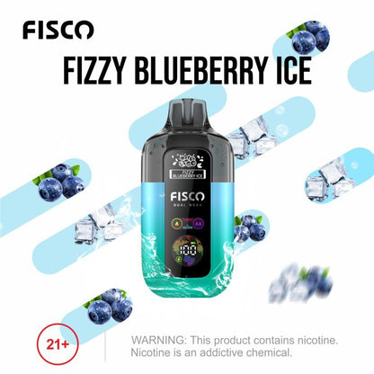 Fisco Point Pro 7000 Puff Prefilled Pod Kit Box of 5, Fizzy Blueberry Ice Flavour