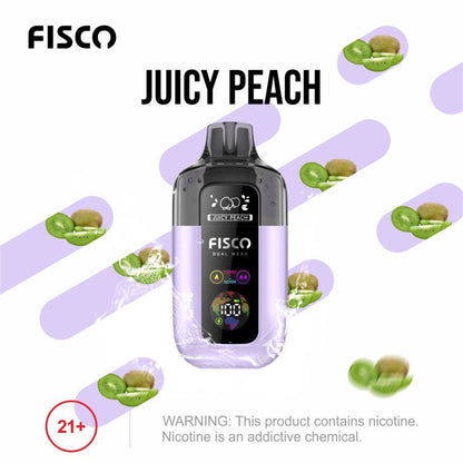Fisco Point Pro 7000 Puff Prefilled Pod Kit Box of 5, Juicy Peach Flavour