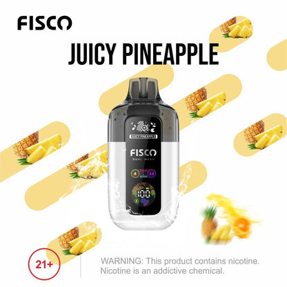 Fisco Point Pro 7000 Puff Prefilled Pod Kit Box of 5, Juicy Pineapple Flavour