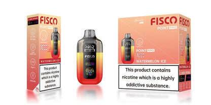 Fisco Point Pro 7000 Puff Prefilled Pod Kit Box of 5, Watermelon Ice, Flavour