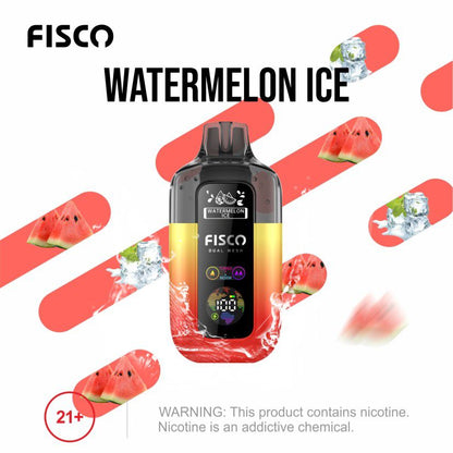 Fisco Point Pro 7000 Puff Prefilled Pod Kit Box of 5, Watermelon Ice, Flavour