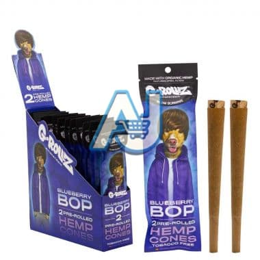 G Rollz Hemp Blunt Cones 2 Pack, Blueberry Bop Flavour