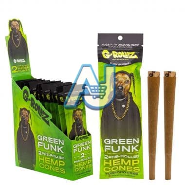 G Rollz Hemp Blunt Cones 2 Pack, Green Funk Flavour