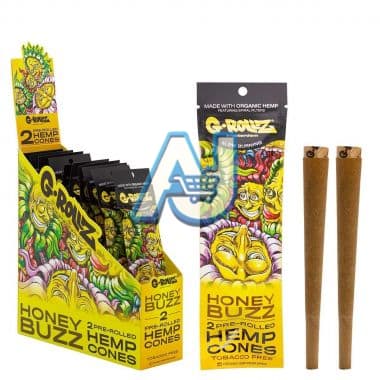G Rollz Hemp Blunt Cones 2 Pack, Honey Buzz Flavour
