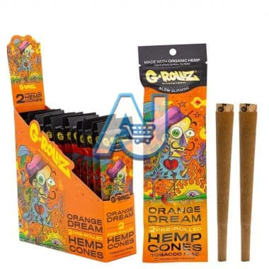 G Rollz Hemp Blunt Cones 2 Pack, Orange Dream Flavour