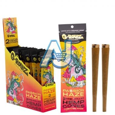 G Rollz Hemp Blunt Cones 2 Pack, Passion Haze Flavour