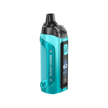 GeekVape Aegis Boost 3 Pod Vape Kit in teal blue perfect for nic salt vape juices
