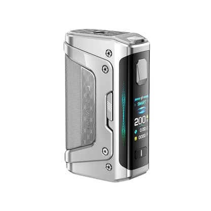 Geekvape Aegis Legend 5 Box Mod which can be used with Sub-ohm Tanks - RDAs - RTAs - MTL Tanks - Frost Silver Colour 