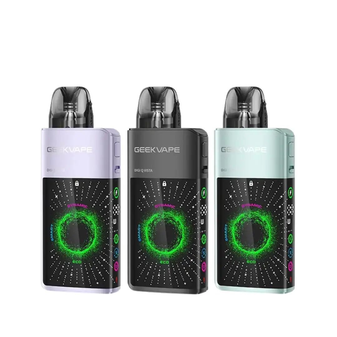 Geekvape Digi Q Vista Pod Vape Kit in 3 different colours - Lavender Purple - Black - Light Jade