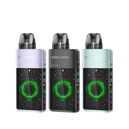 Geekvape Digi Q Vista Pod Vape Kit in 3 different colours - Lavender Purple - Black - Light Jade