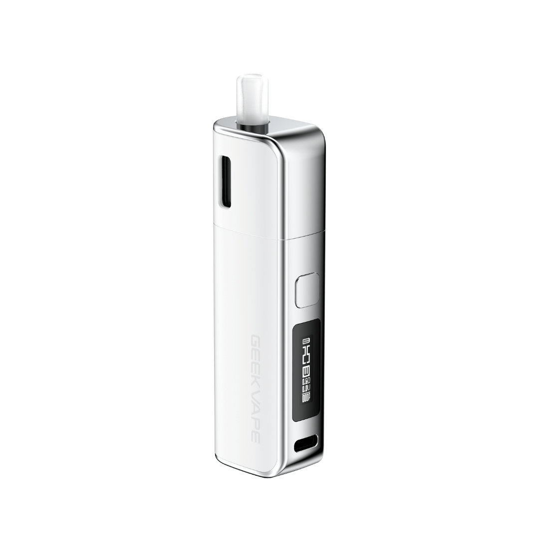 White Geekvape Soul Pod Vape Kit in white perfect for nic salt vape juices