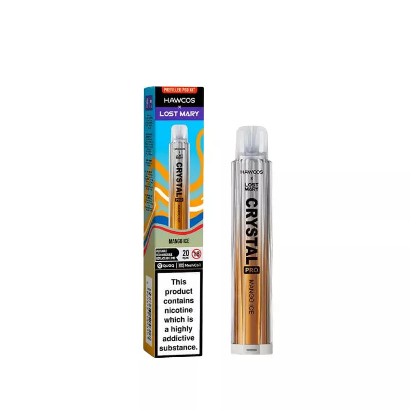 Lost Mary X Hawcos Crystal Pro Prefilled Pod Kit - Mango Ice Flavour