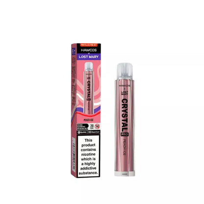 Lost Mary X Hawcos Crystal Pro Prefilled Pod Kit - Peach Ice Flavour.
