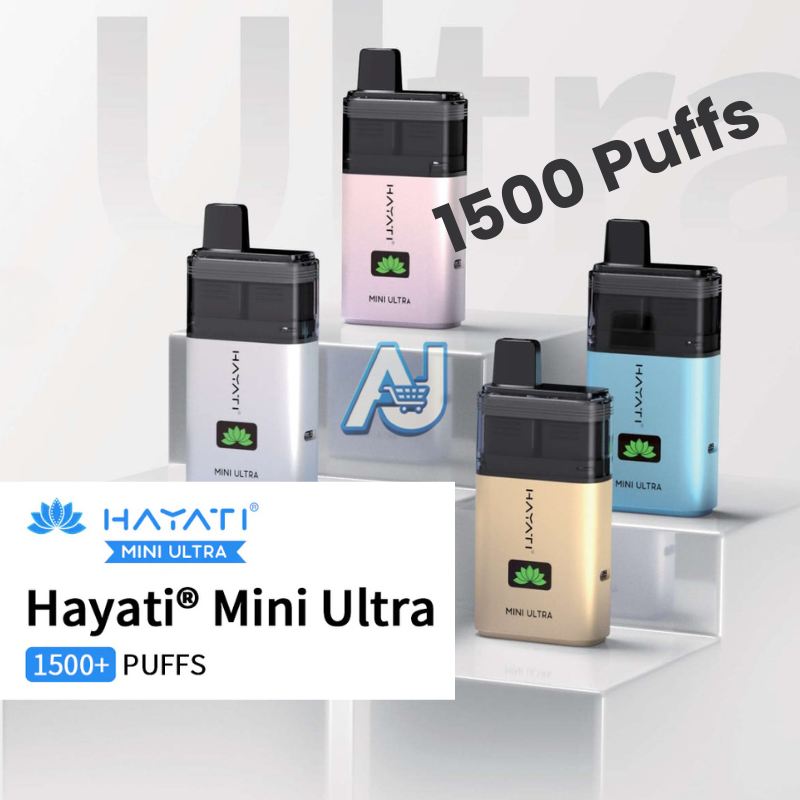 Hayati Mini Ultra 1500 Pre filled Vape Kit 20MG, Aj Super Store