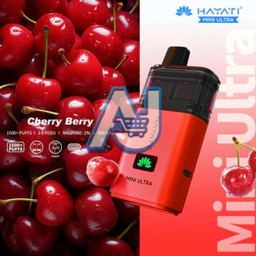 Hayati Mini Ultra 1500 Pre filled Vape Kit 20MG, Cherry Berry Flavor