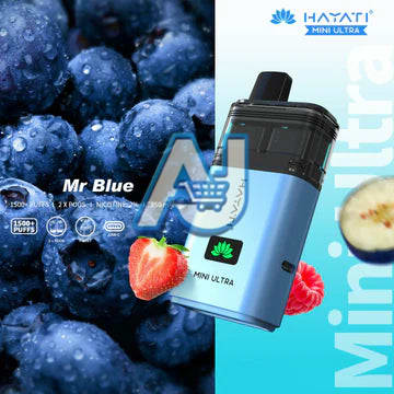 Hayati Mini Ultra 1500 Pre filled Vape Kit 20MG, Mr Blue Flavor