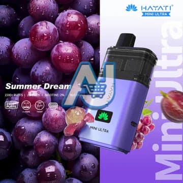 Hayati Mini Ultra 1500 Pre filled Vape Kit 20MG, Summer Dream Flavor